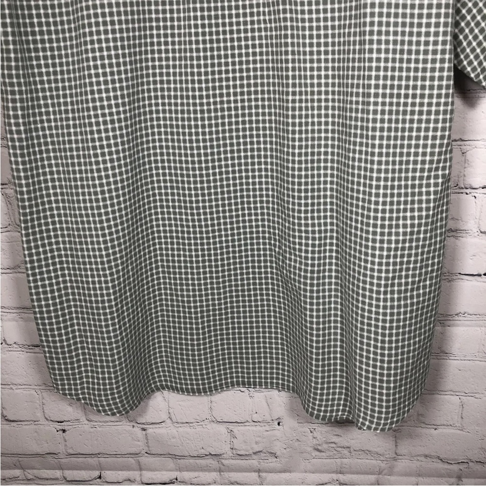 Columbia Shirt Mens XL Green White Checkered Button Down Short Sleeve - Picture 9 of 9